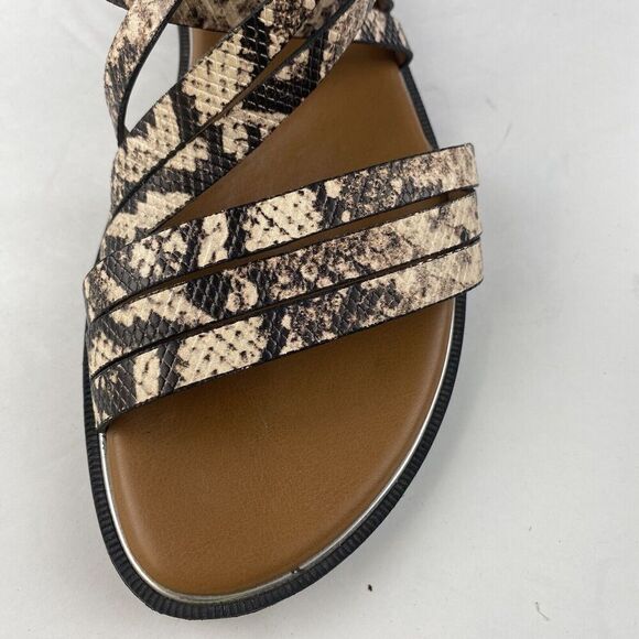 Franco Sarto Gaetana Flat Gladiator Sandals, Natural, 6.5 US / 36.5 EU / Women’s - Picture 10 of 16